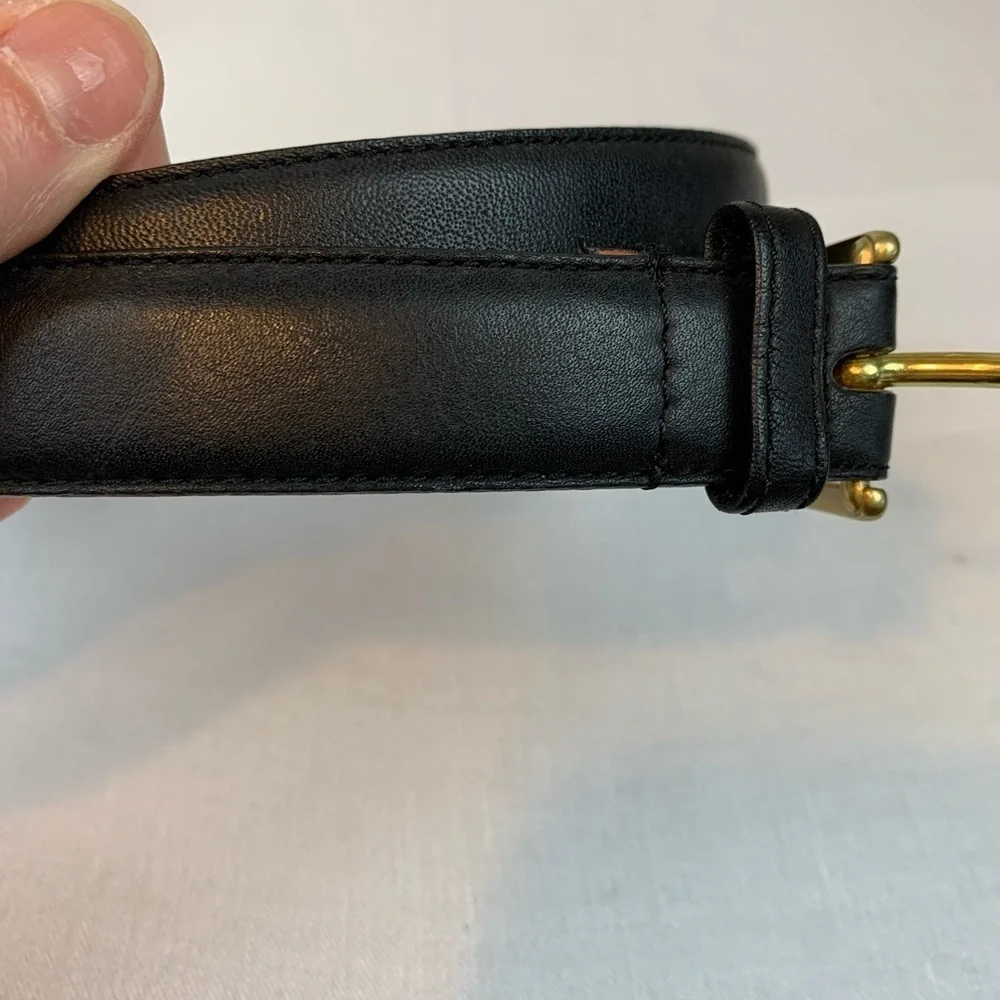 Christopher Hayes Men's Black Leather Belt- Sz 40